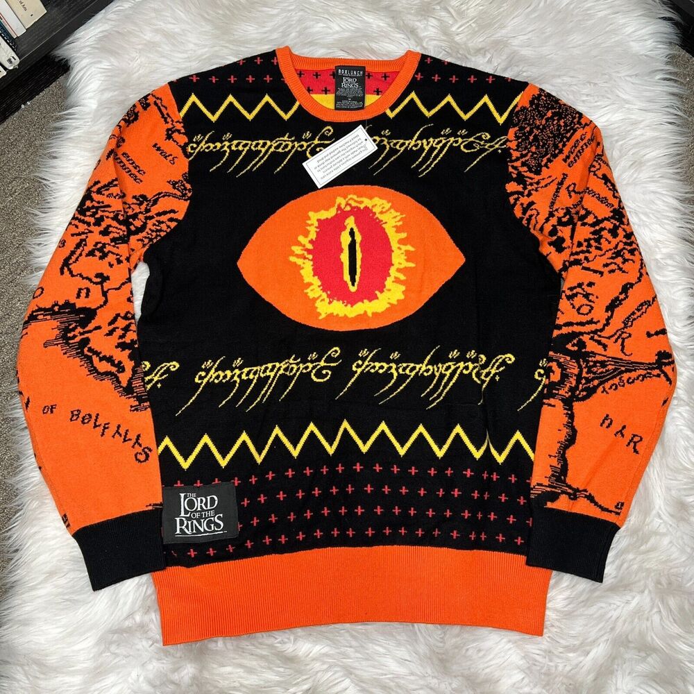 LORD OF THE RINGS EYE OF SAURON SWEATER LOTR